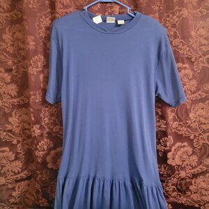 Honor's Apparel Blue T-shirt Dress Large